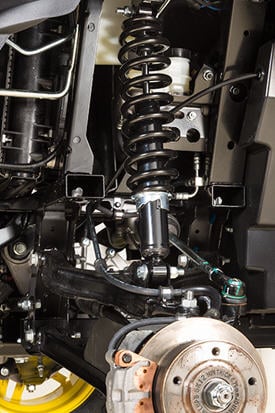 XUV front suspension detail