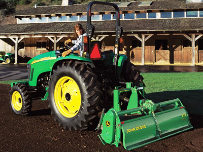 tires on a compact tractor