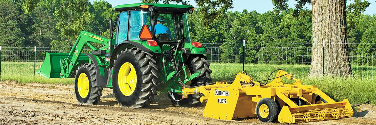 john deere small tractor used for grading