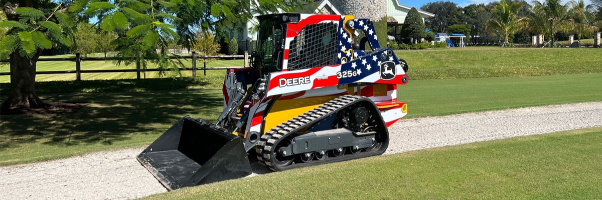 John Deere Skid Steer 325g Wrapped