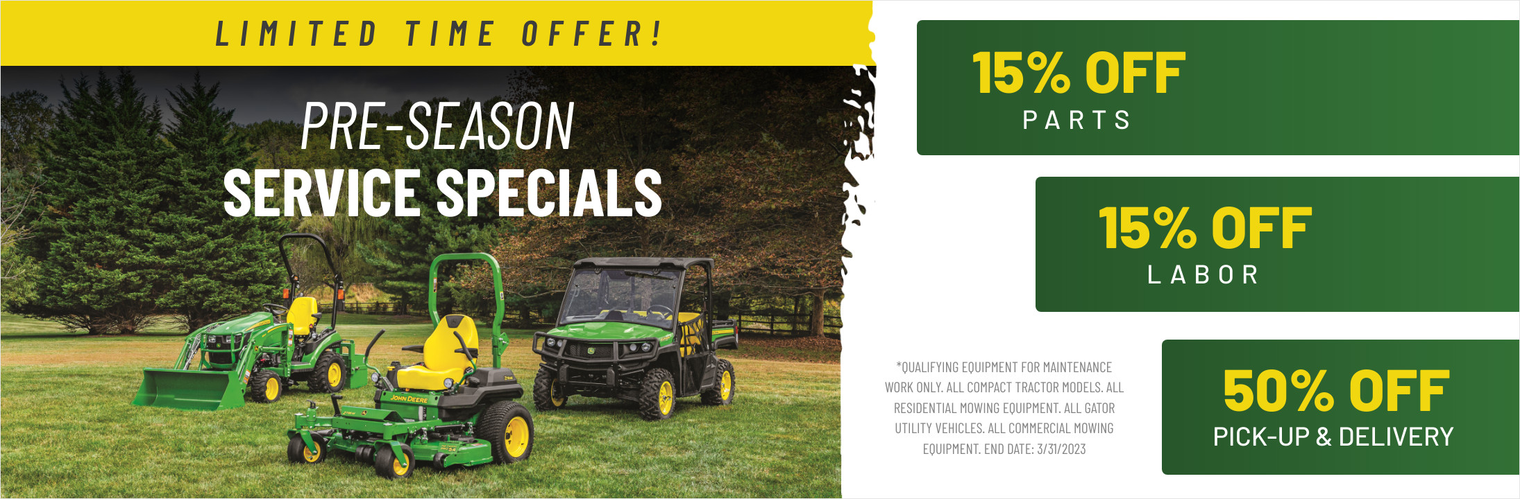 John Deere Preseason Service Specials