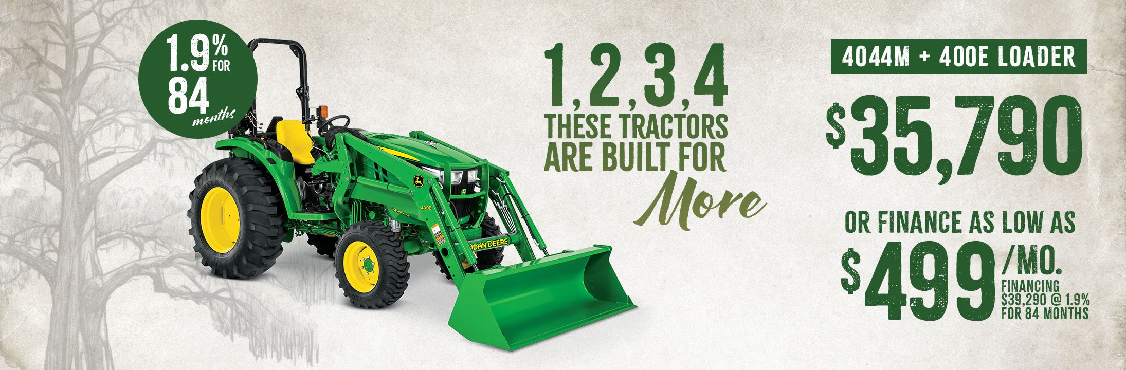 0 for 84 tractor packages