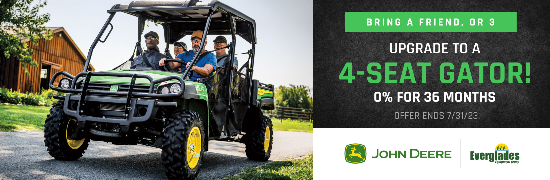 0% For 36 Months 4 Seat Gators