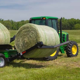 Bale loading arm on the BC1108