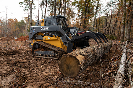 Large frame CTL equipped with grapple