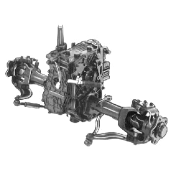 Four-wheel steer hydrostatic transaxle