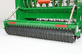 Rear cultipacker firms and smoothes seedbed