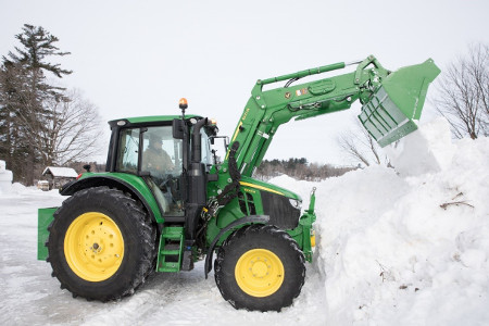 600R Loader working with 6120M Tractor