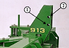 Low and high positions on 3-point mast