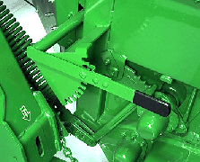 Roll conditioner swathboard lever