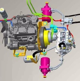 Illustration of transmission layout