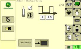 Greasing parameters are set from the display