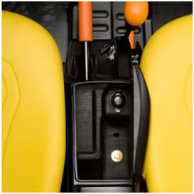 Center console with 12-V direct current (VDC) power port