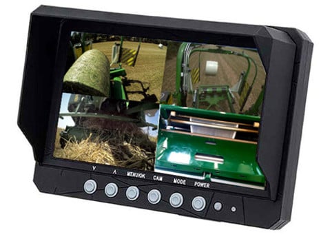Dedicated screen with four-camera view