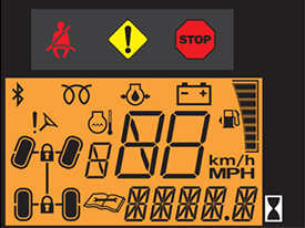 Digital instrument display (fuel not on 560E models)