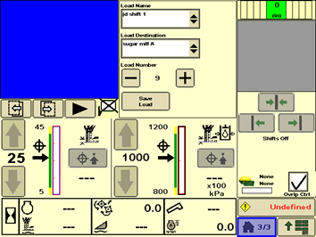 Screen shot showing load counter