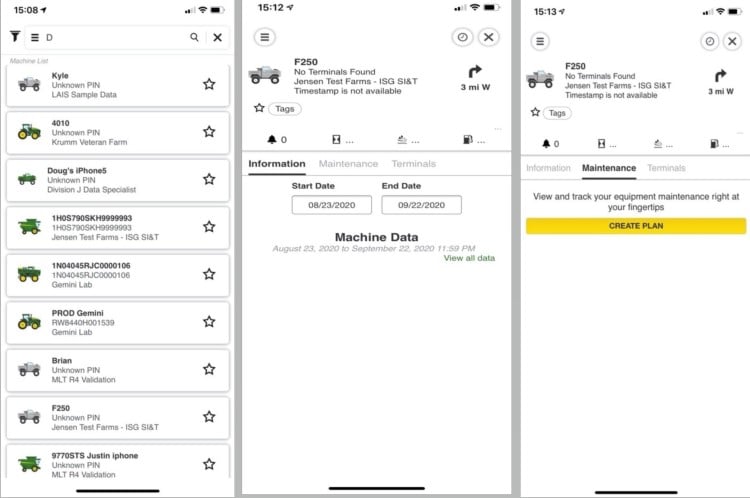 Use JDLink Mobile to view and edit maintenance plans 