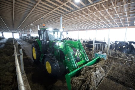 6110M Tractor and 600R Loader with LED light package