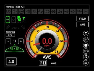 Machine control display - Home