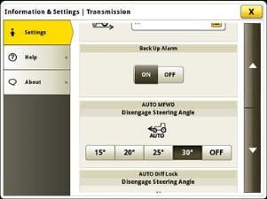 Automatic MFWD angle adjustment