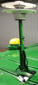 John Deere Mobile Weather mounted on the roof of a self-propelled sprayer