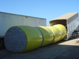 Module truck unloading round modules