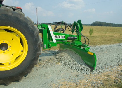 Rear blade connected to tractor