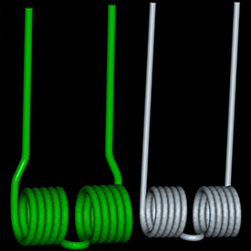 6-mm (0.24-in.) premium and 4.9-mm (0.19-in.) standard pickup tines