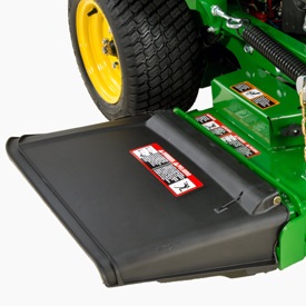 Flexible mower-discharge deflector