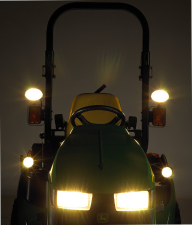 Standard (and optional) lighting shown