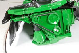 Adjusting impeller speed (shield removed for illustration)