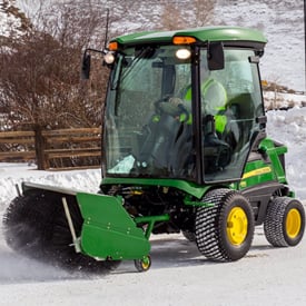 1585 Front Mower and rotary broom with optional exterior mirrors and radio  