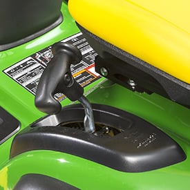 Mower deck height adjustment lever