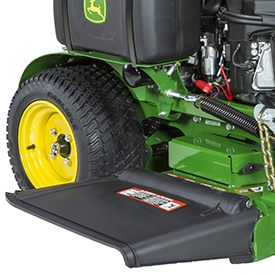 Flexible mower-discharge deflector