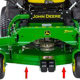 Mower rectangular leading-edge reinforcement
