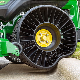 Flat-free rear tire shown on ZTrak© Mower 