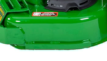Trim side of mower reinforcement/wear bar