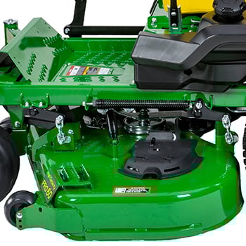 Top of the mower deck