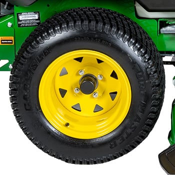 23-in. (58.4-cm) diameter rear tire (E and M Series)
