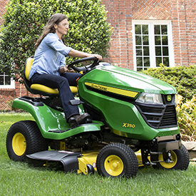 X350 Tractor mowing