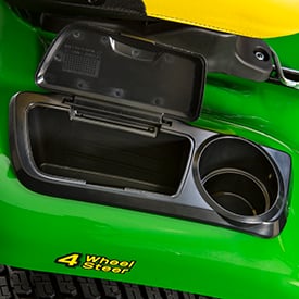 Covered toolbox with open cover