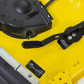 Lever-action MulchControl lever (shown on 48A mower deck)