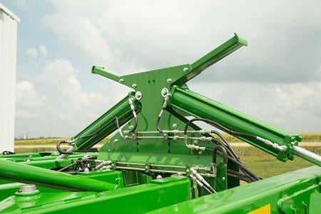Adjust hydraulic pressure to wing-fold cylinders to improve soil penetration