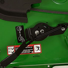 Lever-action MulchControl lever (shown on 48A mower deck)