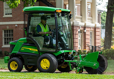 1585 TerrainCut Front Mower and rotary broom