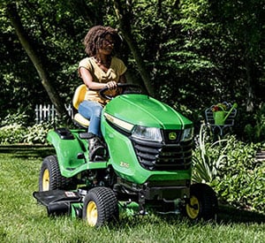 X350 Tractor mowing