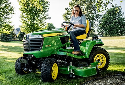 X739 Tractor mowing with 60-in. (152-cm) HC Mower Deck