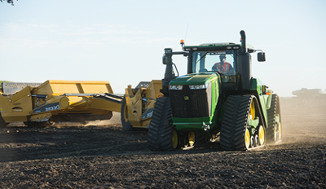 9590RX Scraper Tractor and Tandem 2412D E Ejector Scrapers