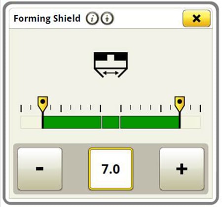 Adjust the forming shield from the display