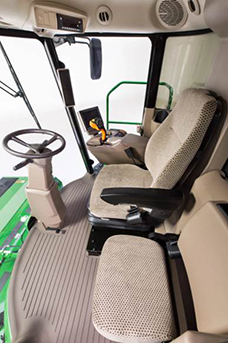 Mid-spec windrower cab interior
